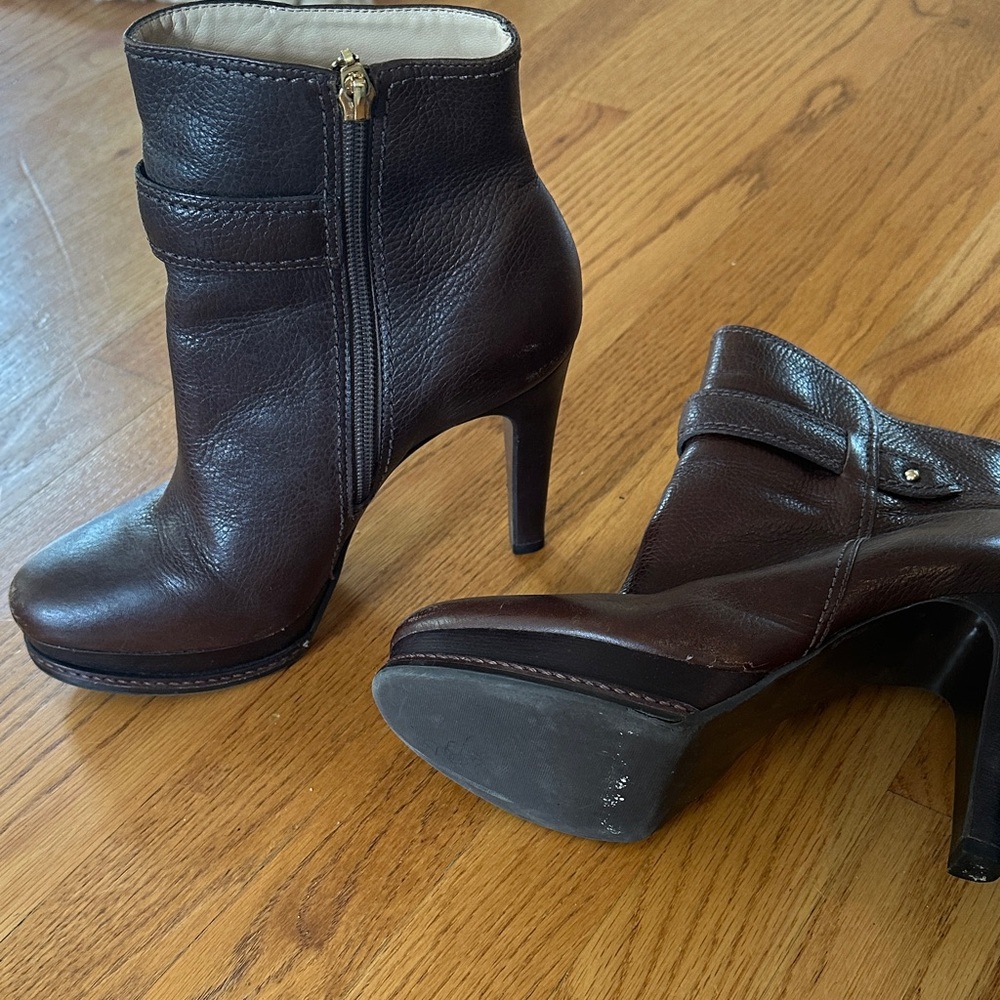 Talbots Brown Leather Ankle Boots